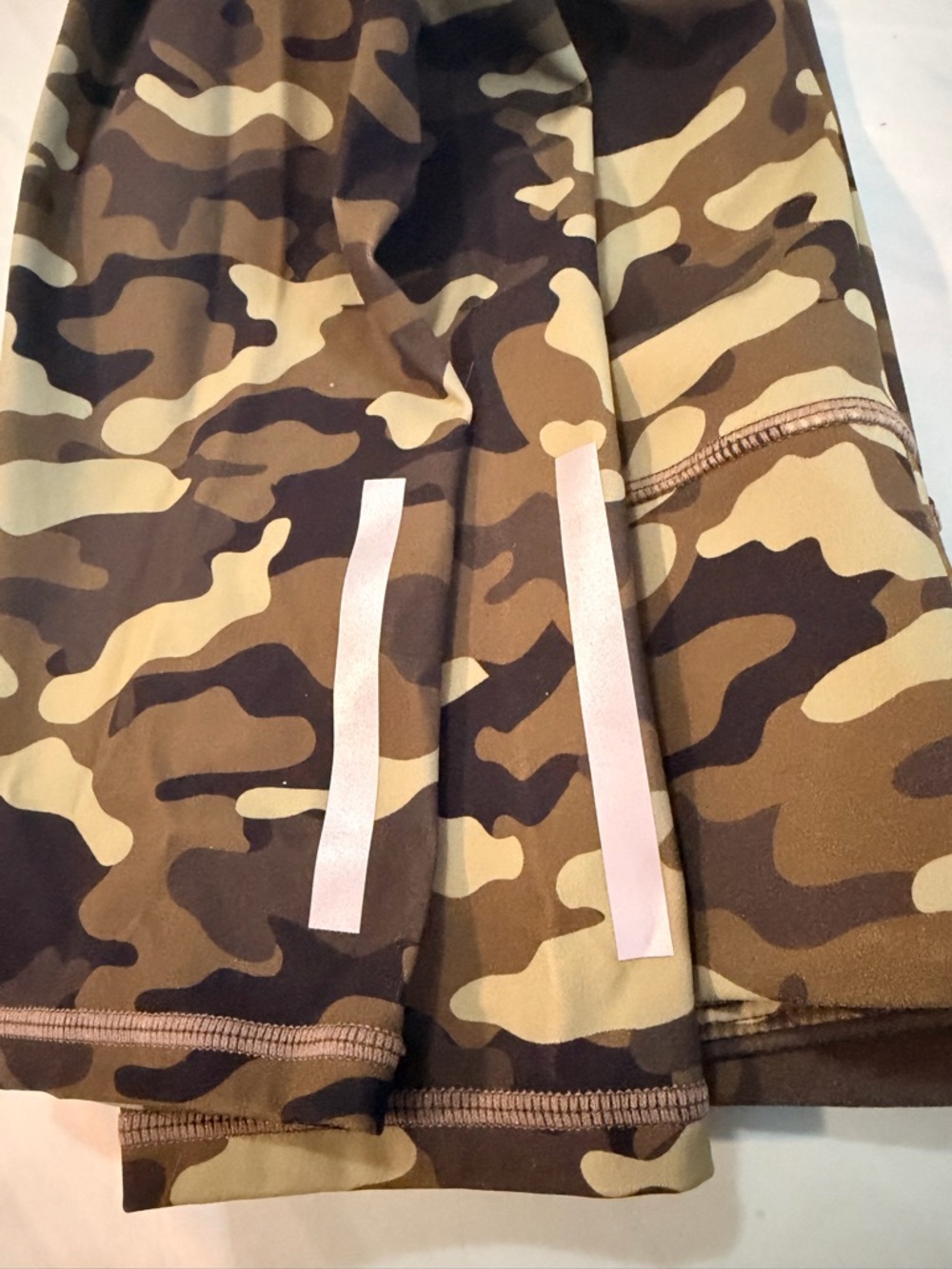 Lot of 2 Zyia Camo and Black Striped Active Leggings - excellent shape! - Picture 7 of 14